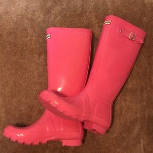 Pink Hunter Rain Boots. Size 37 (6)